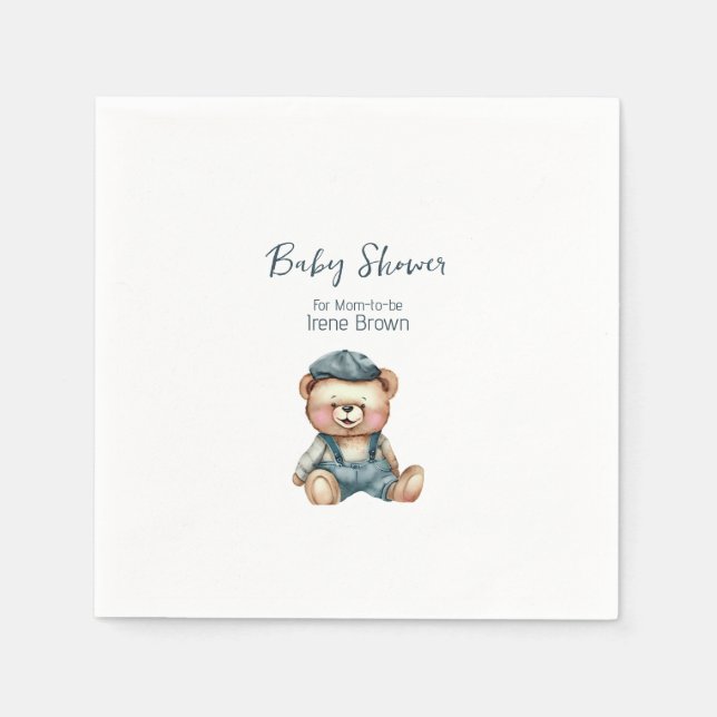 Cozy Charming Baby Shower Napkin (Front)