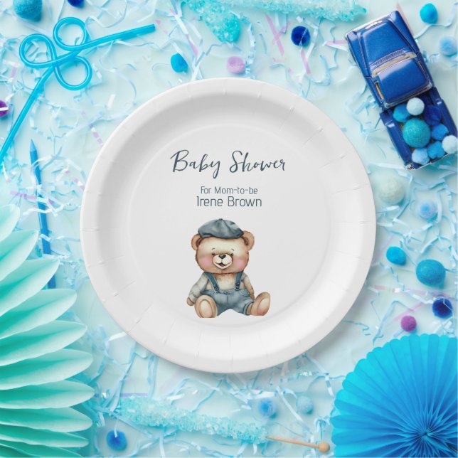 Cozy Charming Baby Shower Paper Plate (Party)
