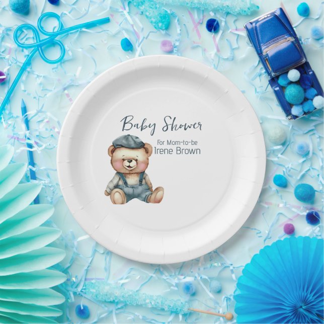 Cozy Charming Baby Shower Paper Plate (Party)
