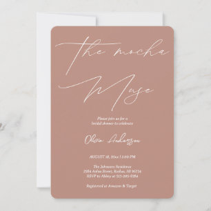 Cozy Chic The Mocha Muse Bridal Shower Invitation