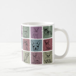 Cozy Chihuahua Drinkware Retro Vintage Pet Lover Coffee Mug