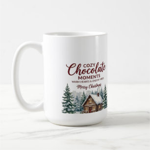 Cozy Chocolate Moments Christmas Winter Cabin Mug