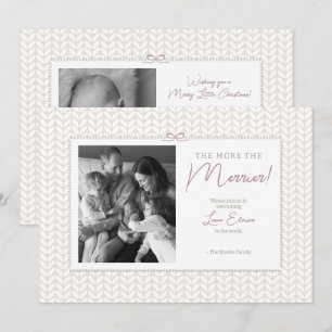 Cozy Christmas 5x7" Photo Birth Announcement Card