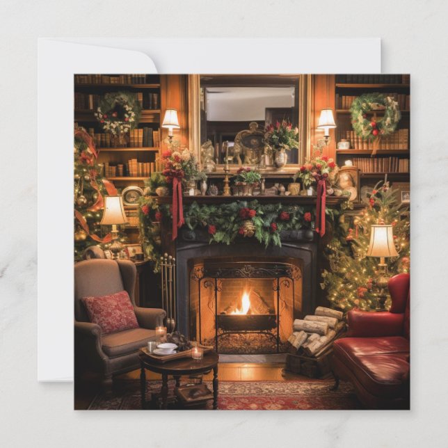 Cozy Christmas at Home Holiday Card (Front)