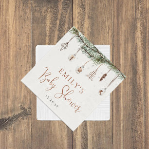 Cozy Christmas Baby Shower Party Napkins