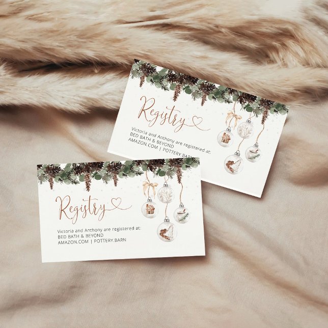 Cozy Christmas Baby Shower Registry Enclosure Card (Creator Uploaded)