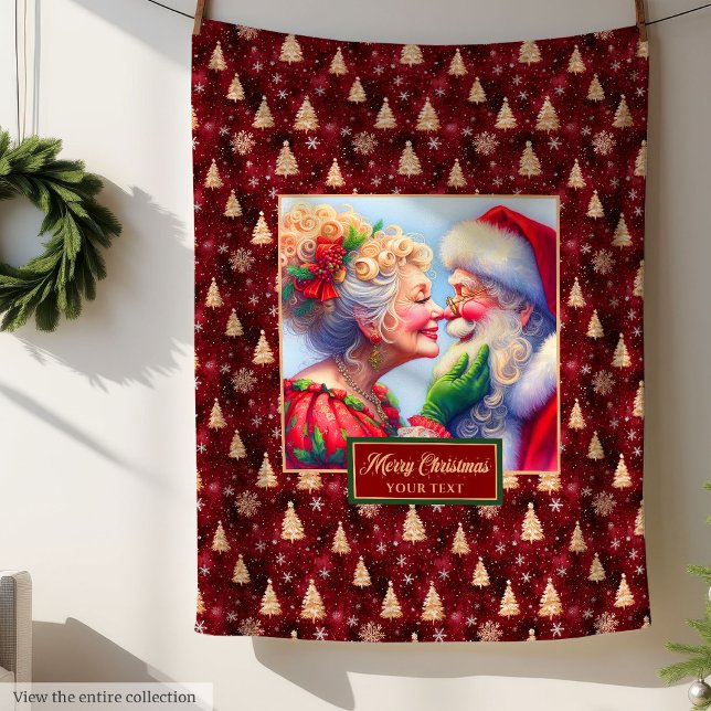 Cozy Christmas Blanket Vintage Mr & Mrs Claus Gift (Cozy Christmas Blanket Vintage Mr & Mrs Claus Gift)
