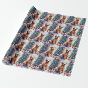 Cozy Christmas Bouvier des Flandres Art Wrapping Paper