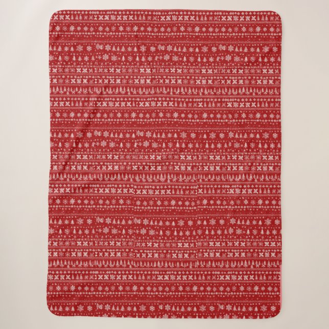 Cozy Christmas Cheer Sherpa Blanket (Front)