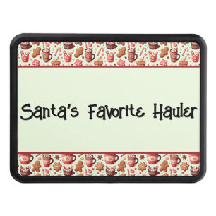Cozy Christmas Cocoa and Gingerbread Pattern Trailer Hitch Cover