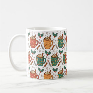 Cozy Christmas Coffee Mugs Pattern