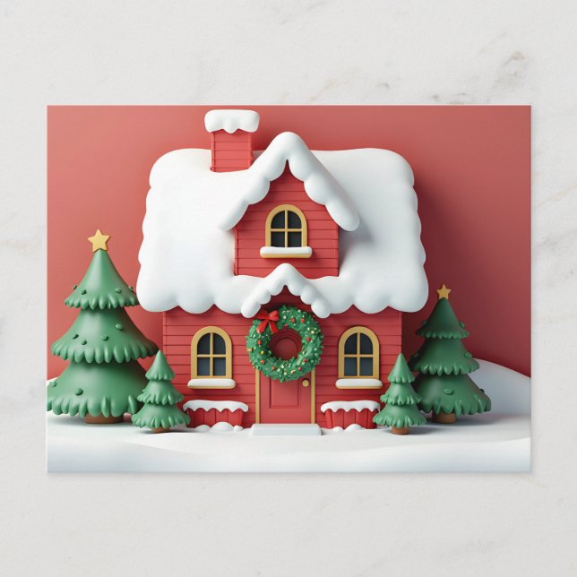 Cozy Christmas Cottage Card (Front)