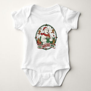 Cozy Christmas Crew – Cute Polar Bear & Gingerbrea Baby Bodysuit
