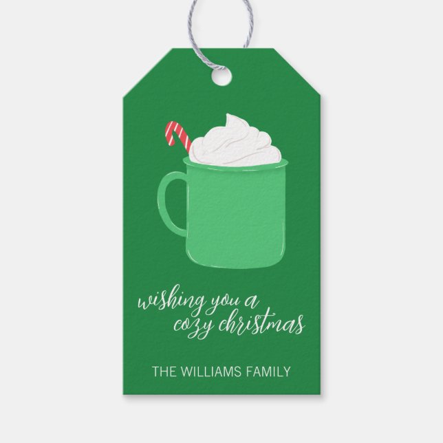 Cozy Christmas Custom Gift Tags (Front)