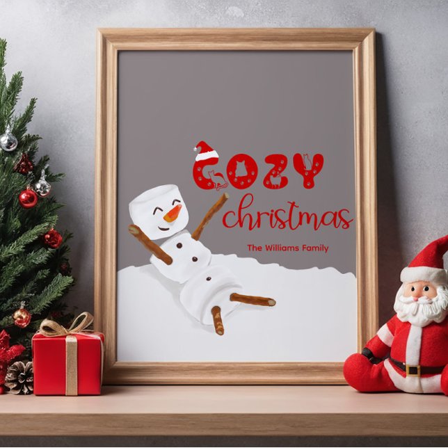 Cozy Christmas Cute Snowman Poster (Creator Uploaded)