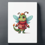 Cozy Christmas Dragonfly Plaque<br><div class="desc">Cozy Christmas Dragonfly</div>