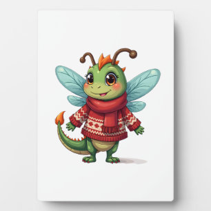 Cozy Christmas Dragonfly Plaque