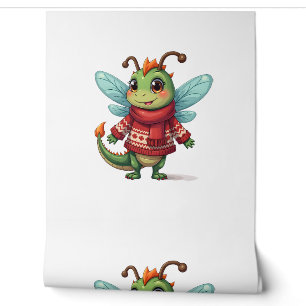 Cozy Christmas Dragonfly Wallpaper