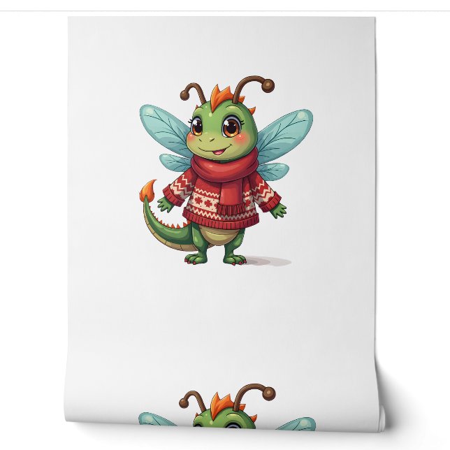 Cozy Christmas Dragonfly Wallpaper (Unrolling)
