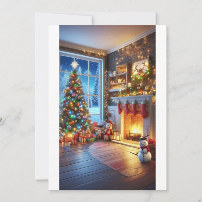 "Cozy Christmas Eve" Invitation (Front)