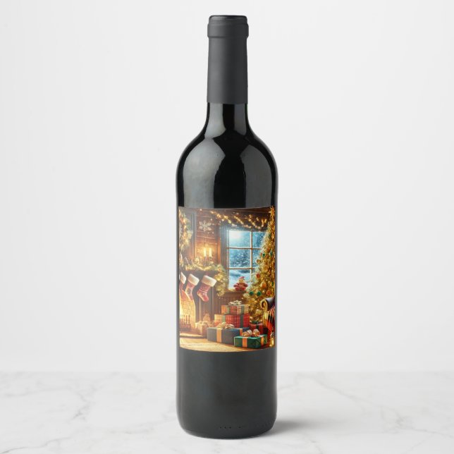 Cozy Christmas Eve Wine Label (Front)