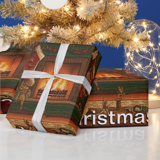 Cozy Christmas Family Gathering Wrapping Paper (Holidays)