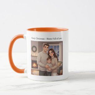 Cozy Christmas Family Mug – Holiday Gift Illustrat