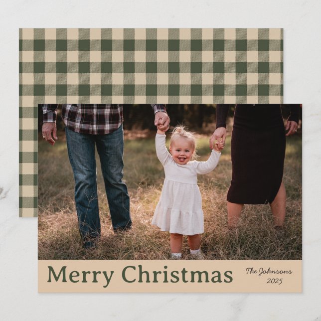 Cozy Christmas Farmhouse Family Christmas Card (Front/Back)