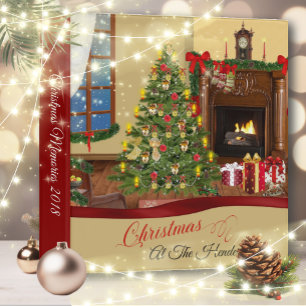Cozy Christmas Fireplace Photo Binder