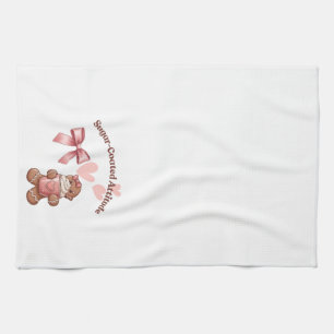 Cozy Christmas Gingerbread Coquette Sweet Kitchen Towel