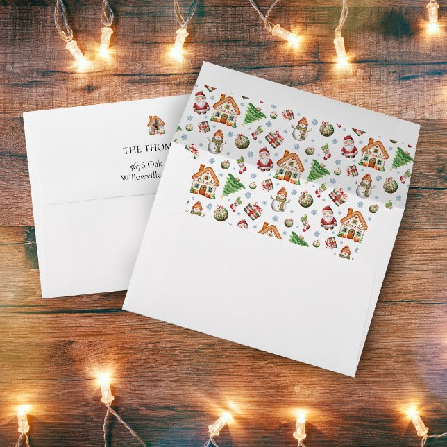 Cozy Christmas Gingerbread House Photo Envelope (Cozy Christmas Gingerbread House Photo Envelope)