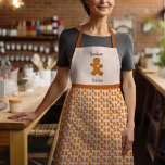 Cozy Christmas Gingerbread Man Grandma's Kitchen Apron<br><div class="desc">This festive design was created using my sweet Scandinavian inspired cookies shaped like a gingerbread man, a Christmas tree, and a star surrounded by citrus, dried spices, greenery, and berries that evoke the feel of a warm cottage kitchen at grandma's filled with the scents of holiday baking! The bottom is...</div>