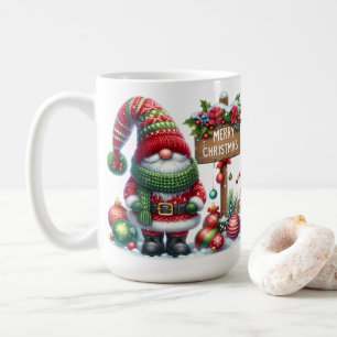 Cozy Christmas Gnome Art – Festive Holiday Coffee Mug
