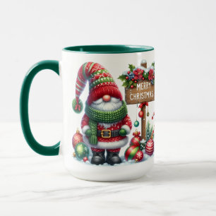 Cozy Christmas Gnome Art – Festive Holiday Mug
