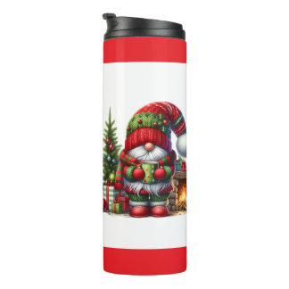 Cozy Christmas Gnome Art – Festive Holiday Thermal Tumbler