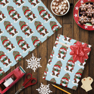 Cozy Christmas Gnome Red Green Winter Cute Wrapping Paper