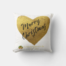 Cozy Christmas Heart Pillow Customized by Jevays