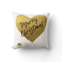 Cozy Christmas Heart Pillow Customized by Jevays