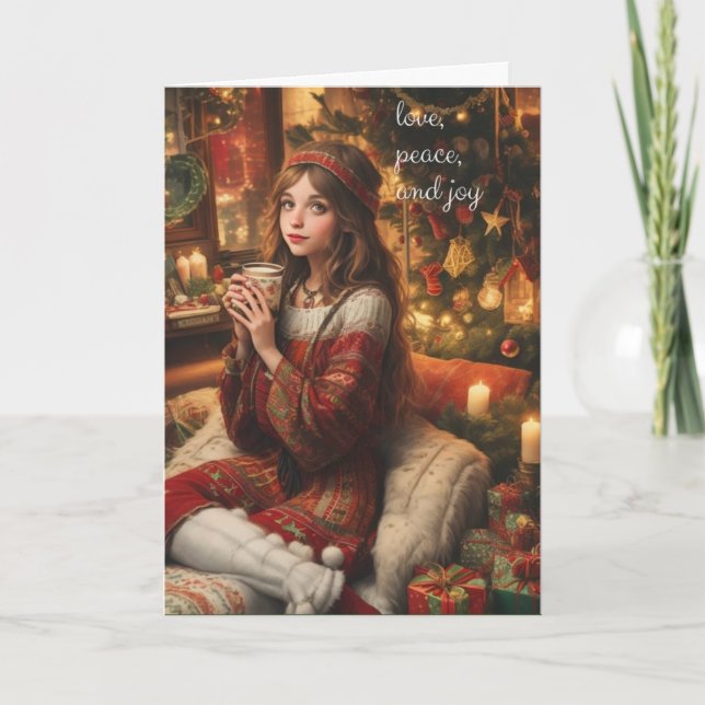 Cozy Christmas  Holiday Card (Front)