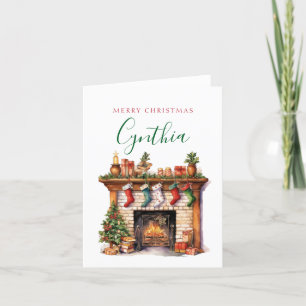 Cozy Christmas Holiday Card For Kids