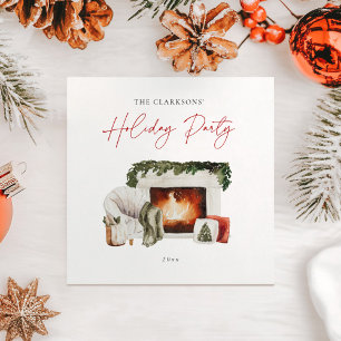 Cozy Christmas Holiday Party Napkin