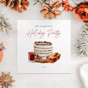 Cozy Christmas Holiday Party Napkin