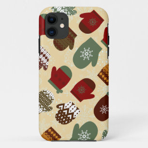 Cozy Christmas Holiday Winter Mittens iPhone Case