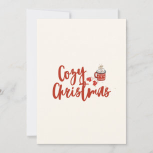 Cozy Christmas: Hot Cocoa & Mittens Design Holiday Card