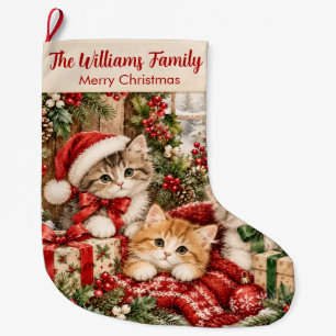Cozy Christmas Kittens Stocking