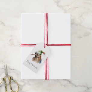 Cozy Christmas Kiwi, custom Gift Tags