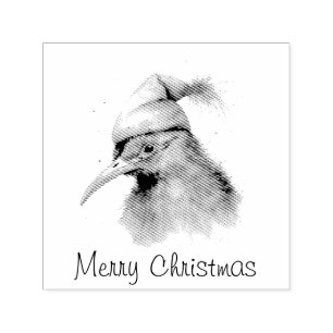 Cozy Christmas Kiwi, custom Self-inking Stamp
