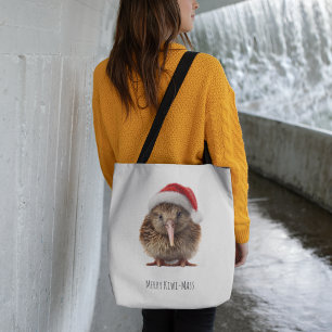 Cozy Christmas Kiwi Tote Bag