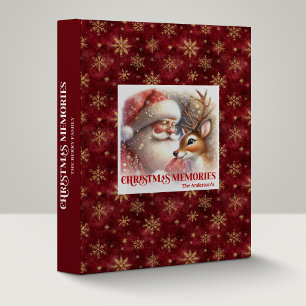 Cozy Christmas Memory Album Cute Santa Claus Rudy Binder