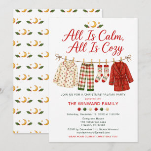 Cozy Christmas Pajama Party Invitation